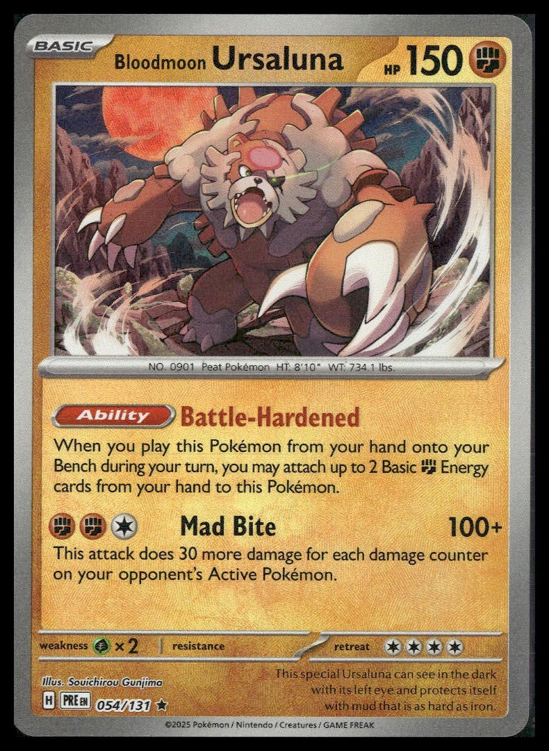 Bloodmoon Ursaluna (Master Ball) #054/131 Prismatic Evolutions NM
