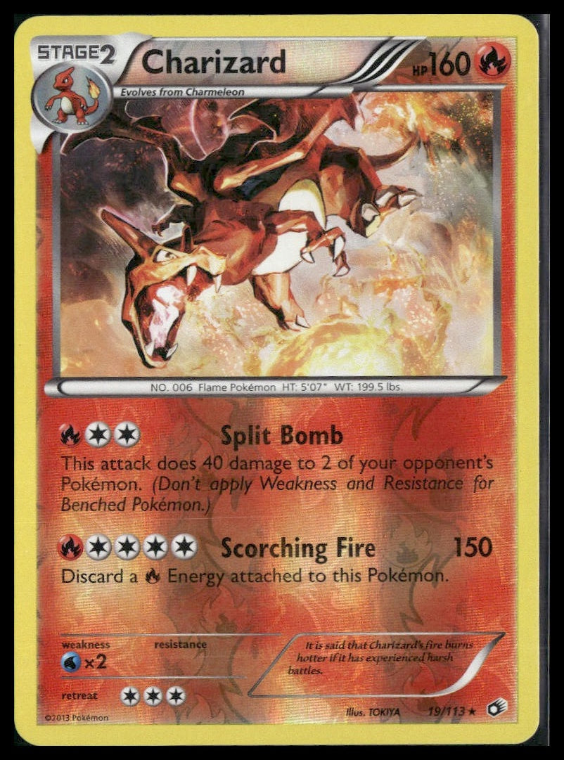 Charizard #19/113 Reverse Holo Legendary Treasures LP