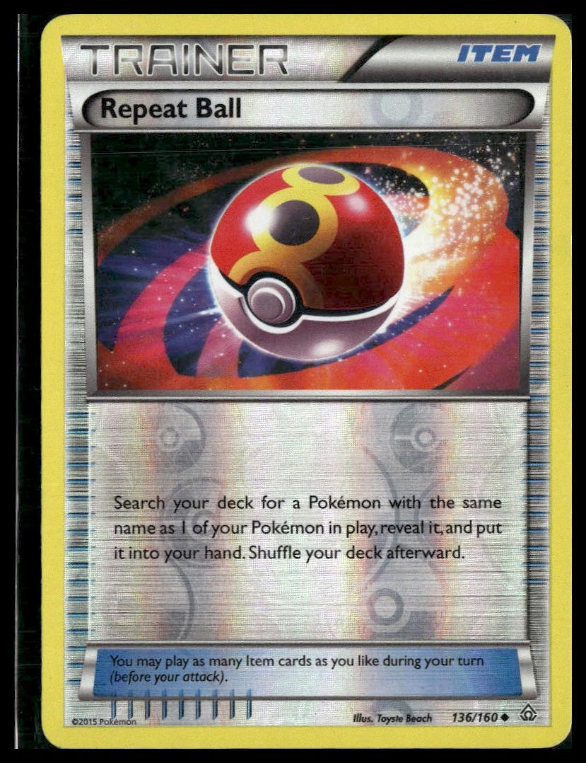 Repeat Ball #136/160 Reverse Holo XY - Primal Clash MP