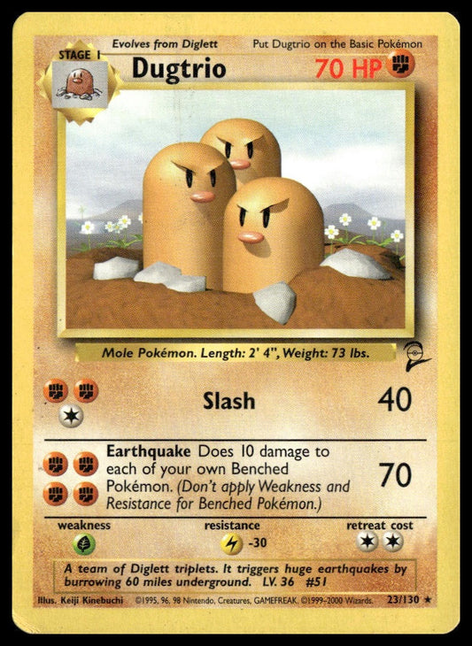 Dugtrio #023/130 Base Set 2 MP