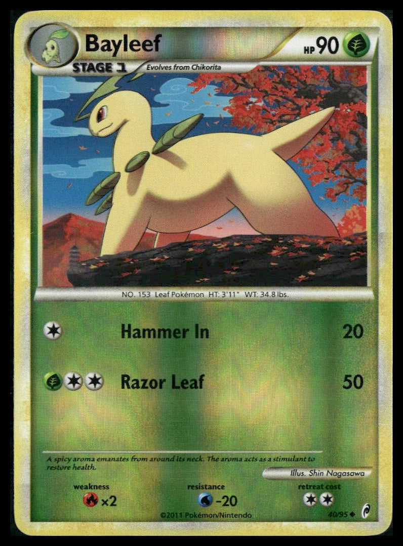 Bayleef #40/95 Reverse Holo Call of Legends VLP