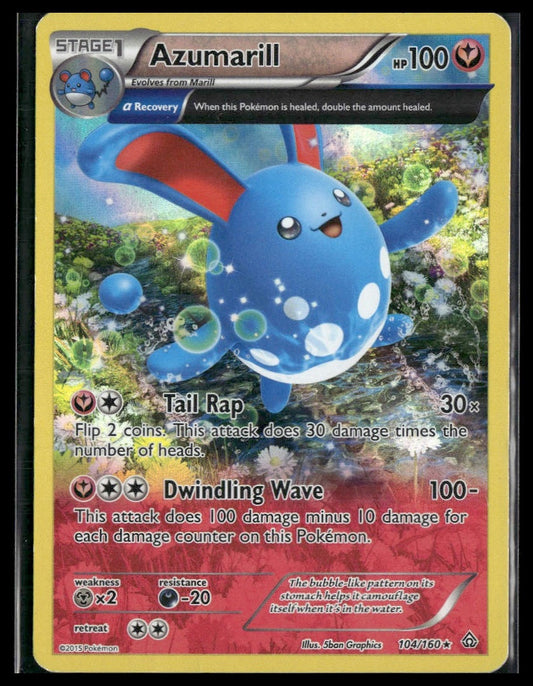 Azumarill (Alpha) #104/160 Reverse Holo XY - Primal Clash MP
