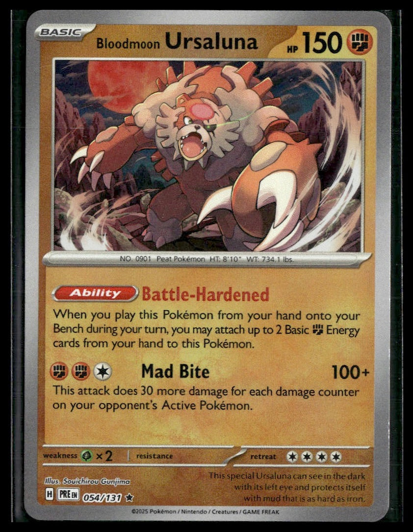 Bloodmoon Ursaluna (Poke Ball) #054/131 Prismatic Evolutions NM