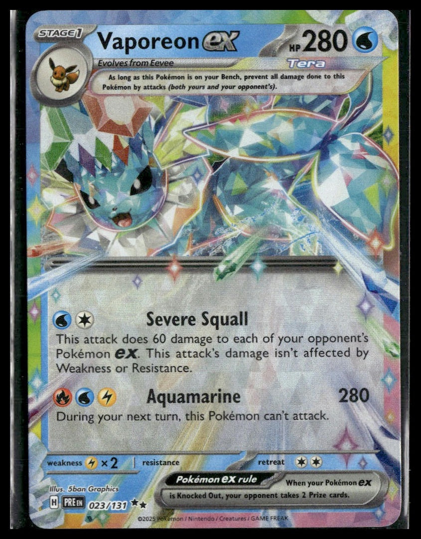 Vaporeon ex #023/131 Prismatic Evolutions NM