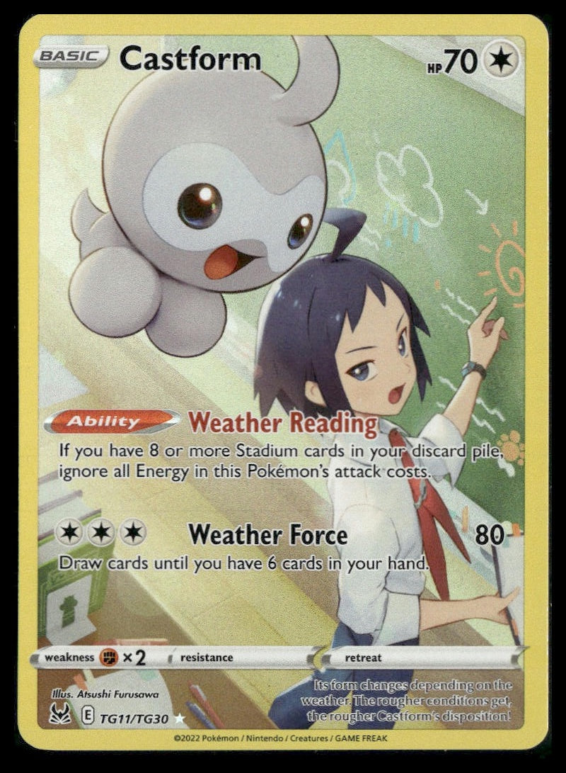 Castform #TG11/TG30 Lost Origin Trainer Gallery NM