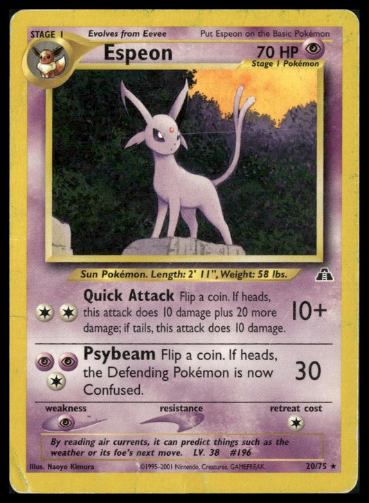 Espeon #20/75 Neo Discovery HP