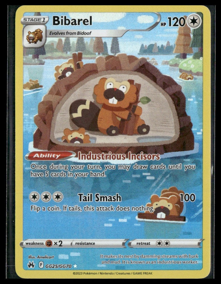 Bibarel #GG25/GG70 Crown Zenith: Galarian Gallery NM