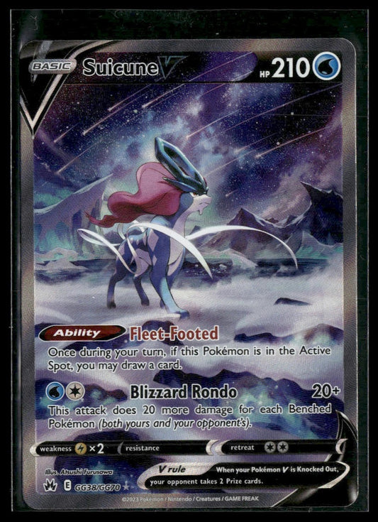 Suicune V #GG38/GG70 Crown Zenith: Galarian Gallery VLP