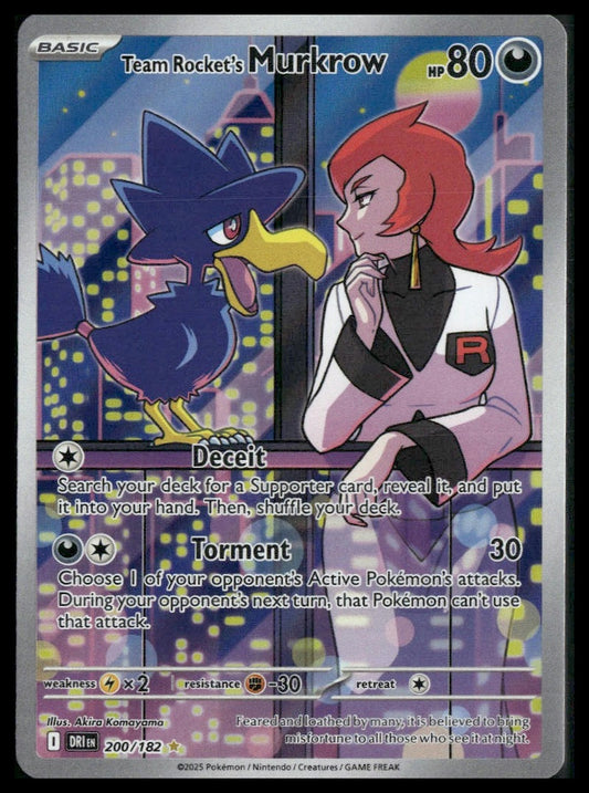 Team Rocket's Murkrow #200/182 Destined Rivals NM