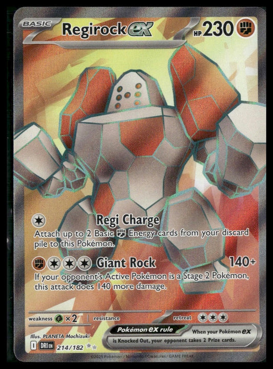 Regirock ex #214/182 Destined Rivals NM
