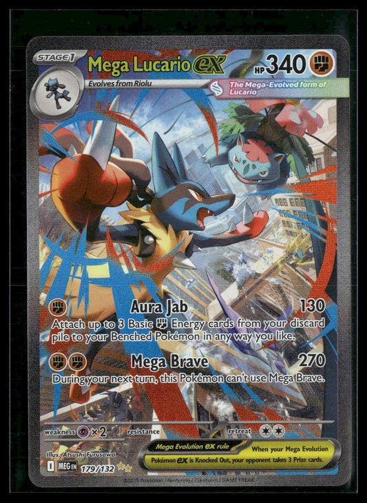 Mega Lucario ex #179/132 Mega Evolution NM