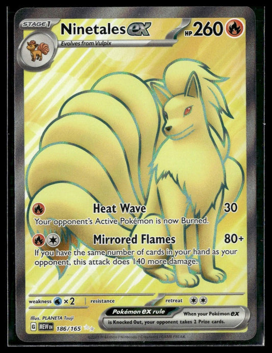 Ninetales ex #186/165 Scarlet & Violet 151 NM