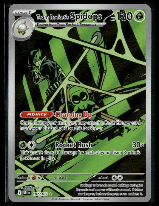 Team Rocket's Spidops #187/182 Destined Rivals NM