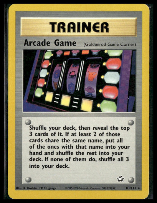 Arcade Game (Goldenrod Game Corner) #083/111 Neo Genesis LP