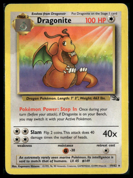 Dragonite #19/62 Fossil HP/DMG