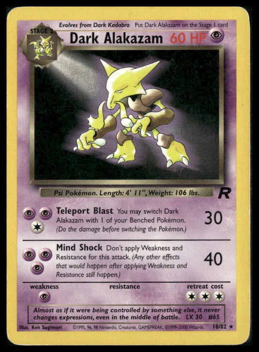 Dark Alakazam #18/82 Team Rocket HP