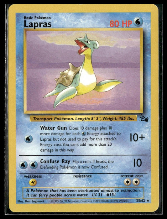 Lapras #25/62 Fossil LP