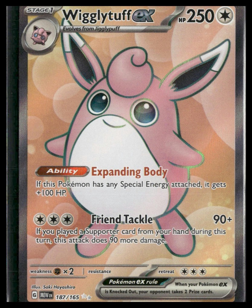 Wigglytuff ex #187/165 Scarlet & Violet 151 NM