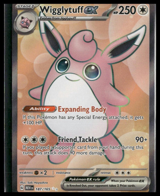 Wigglytuff ex #187/165 Scarlet & Violet 151 NM