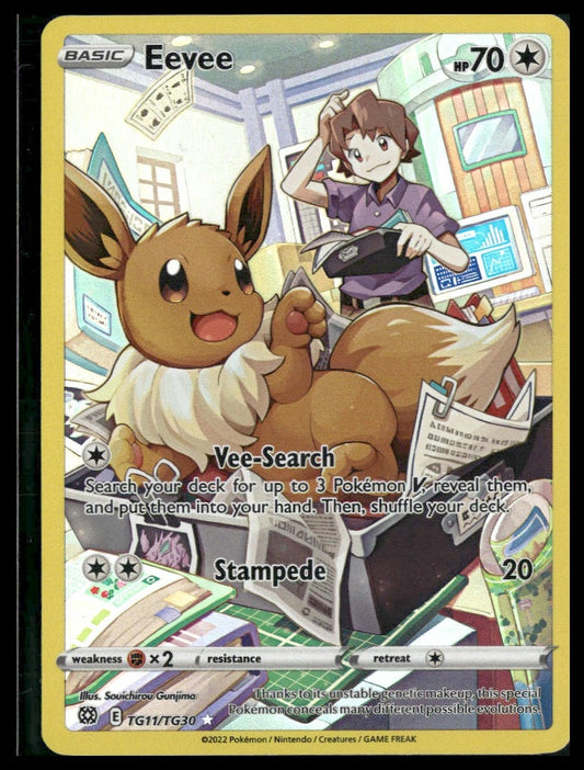 Eevee #TG11/TG30 Brilliant Stars Trainer Gallery NM