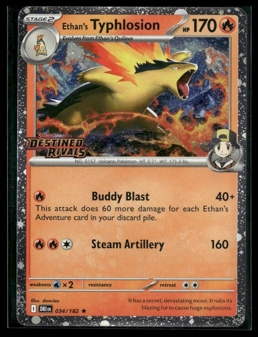 Ethan's Typhlosion (Prerelease) #034/182 Destined Rivals Promo VLP