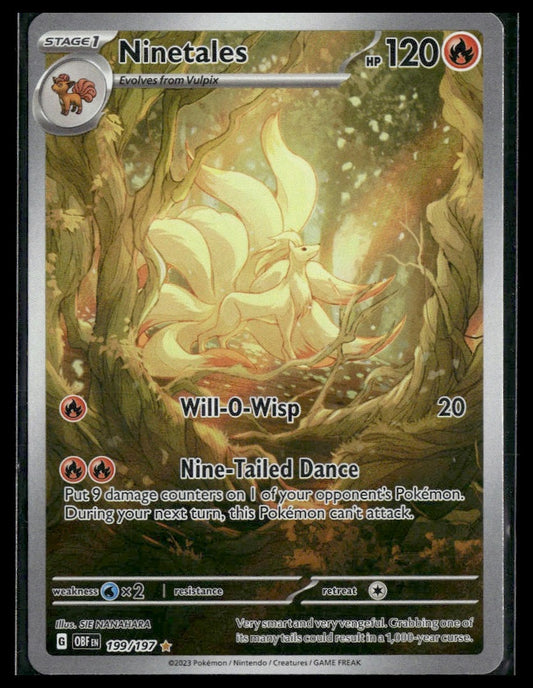 Ninetales #199/197 Obsidian Flames NM