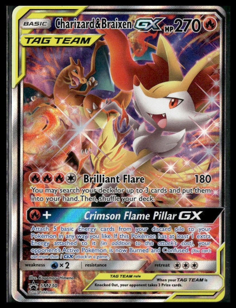 Charizard & Braixen GX #SM230 SM Promos NM