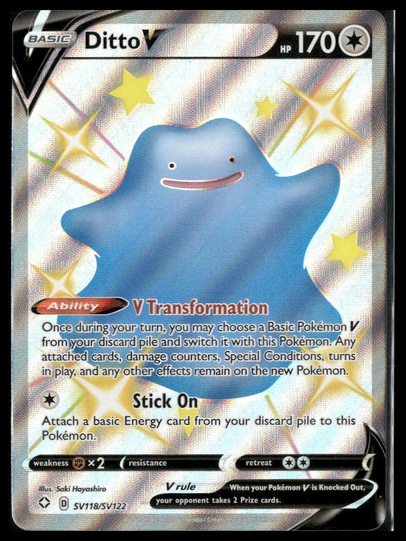 Ditto V #SV118/SV122 Shining Fates: Shiny Vault NM