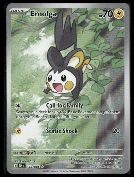 Emolga #112/086 Black Bolt NM