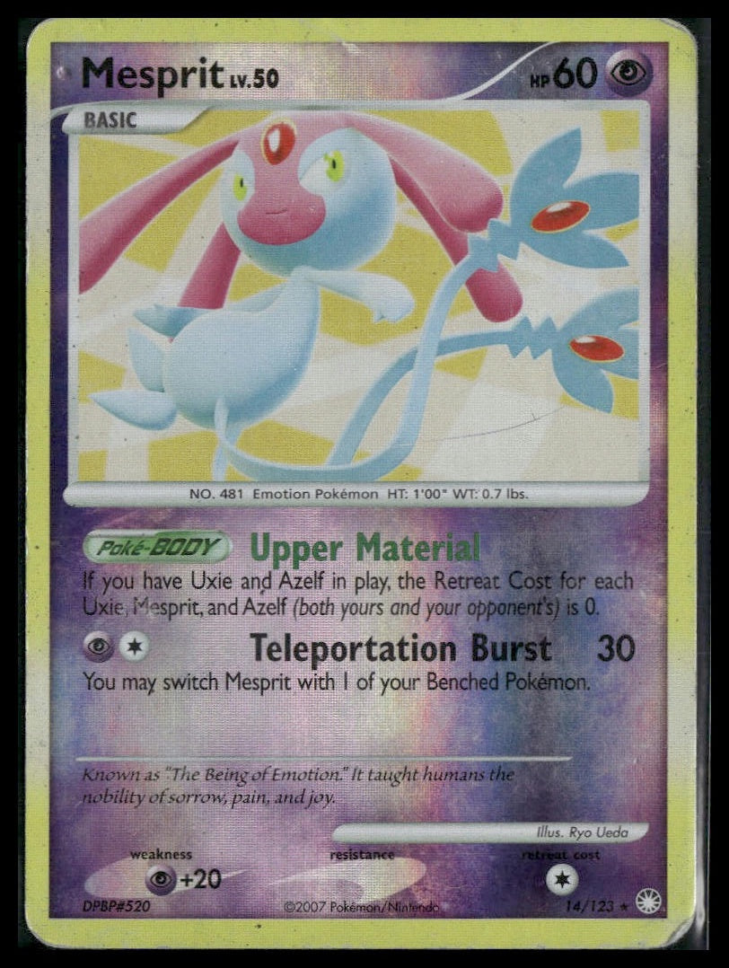 Mesprit #14/123 Reverse Holo Mysterious Treasures HP
