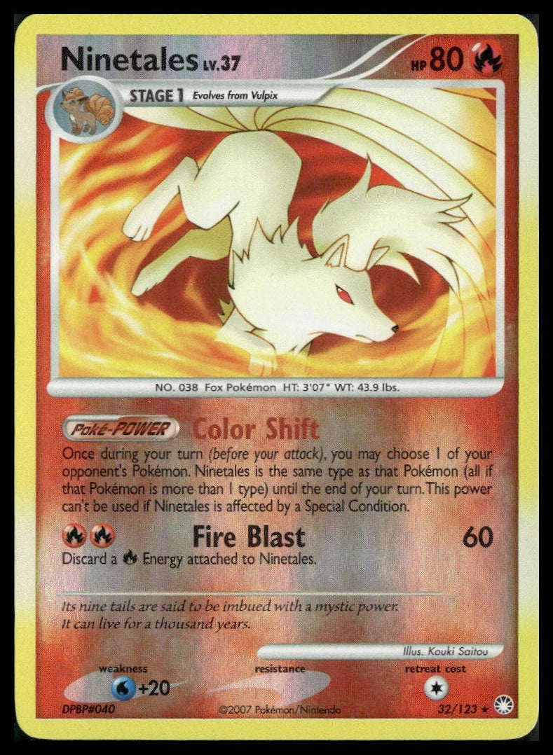 Ninetales #32/123 Reverse Holo Mysterious Treasures LP