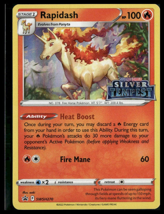 Rapidash #SWSH270 STAMP Silver Tempest Promo VLP