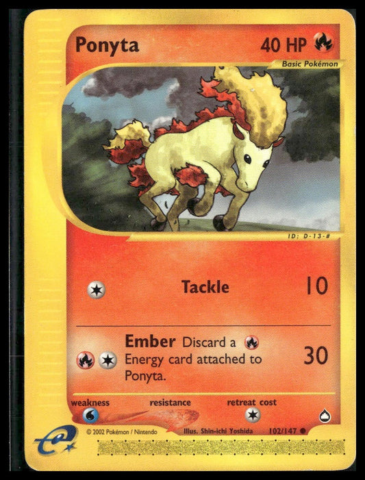 Ponyta #102/147 Aquapolis LP