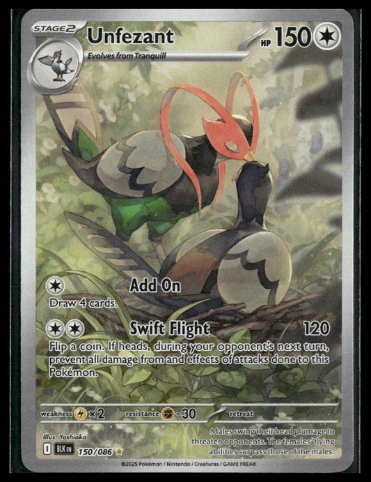 Unfezant #150/086 Black Bolt NM