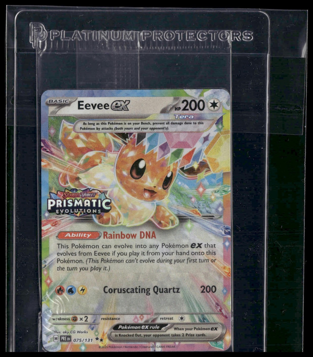 Eevee ex #075/131 SEALED STAMP Prismatic Evolutions Surprise Box Promo NM