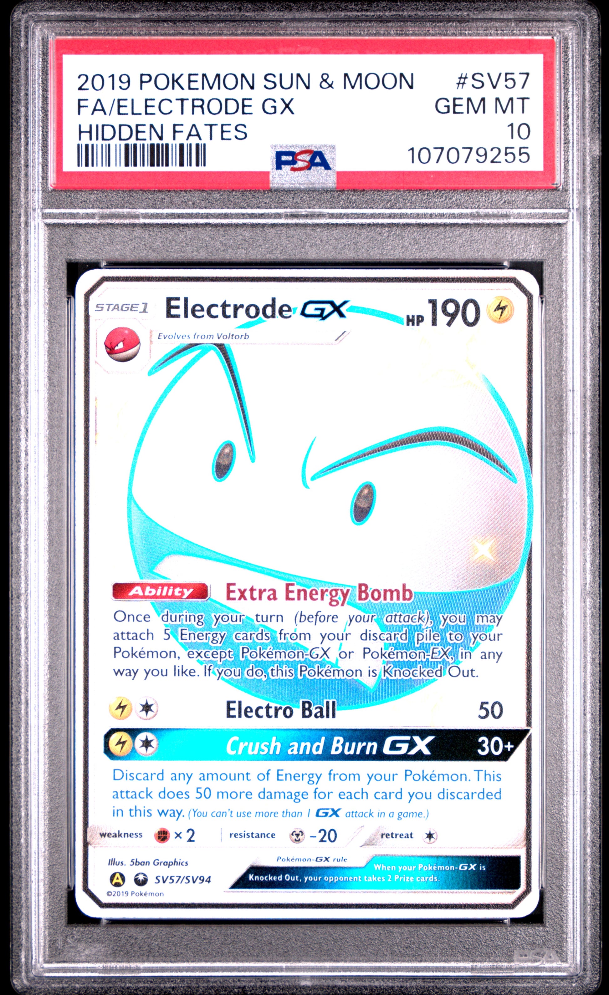 PSA 10 Electrode GX #SV57 Hidden Fates
