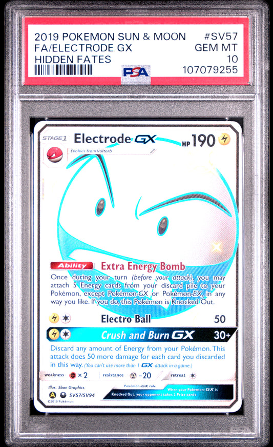 PSA 10 Electrode GX #SV57 Hidden Fates
