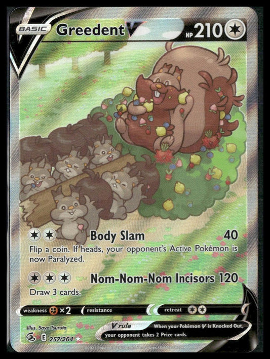 Greedent V (Alt Art) #257/264 Fusion Strike NM