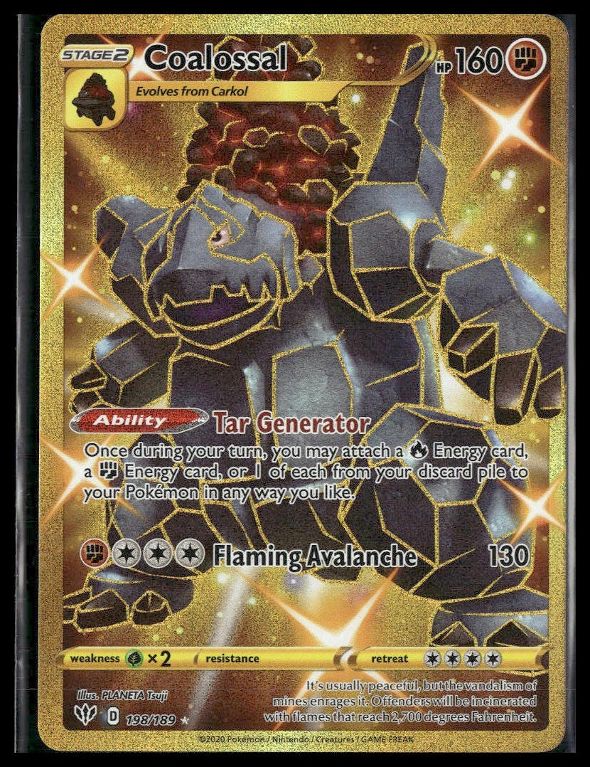 Coalossal (Secret) #198/189 Darkness Ablaze NM