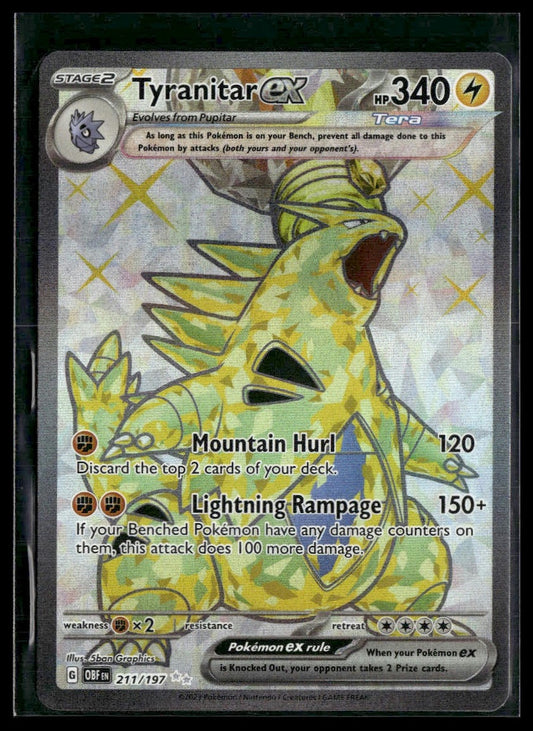 Tyranitar ex #211/197 Obsidian Flames NM