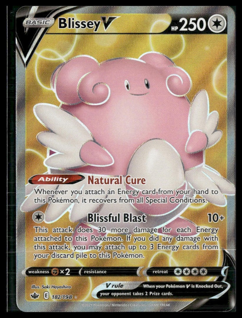 Blissey V (Full Art) #182/198 Chilling Reign NM