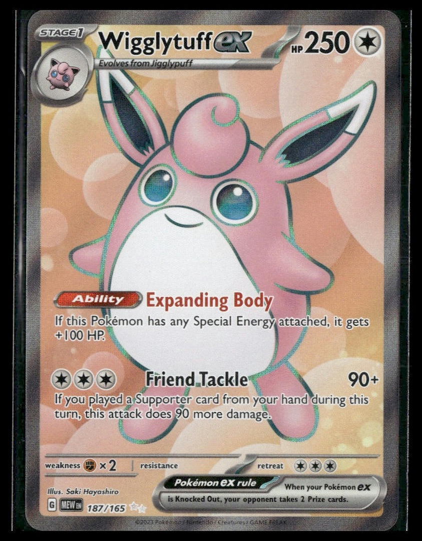 Wigglytuff ex #187/165 Scarlet & Violet 151 NM