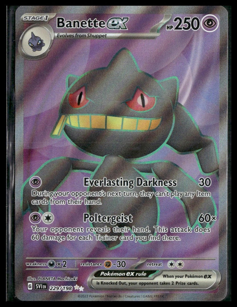 Banette ex #229/198 Scarlet & Violet Base Set NM