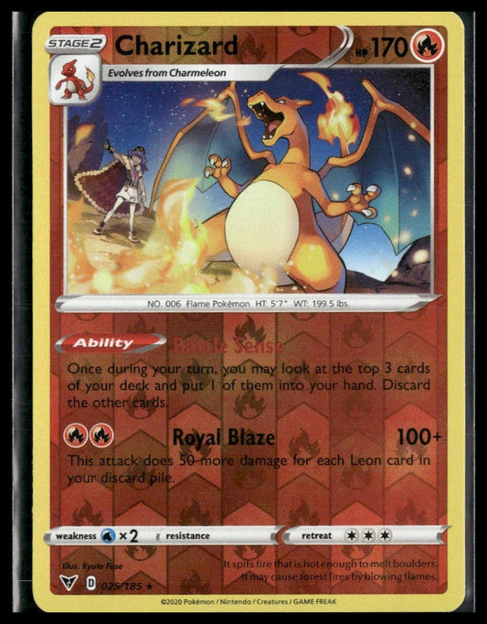 Charizard #25/185 Reverse Holo Vivid Voltage LP