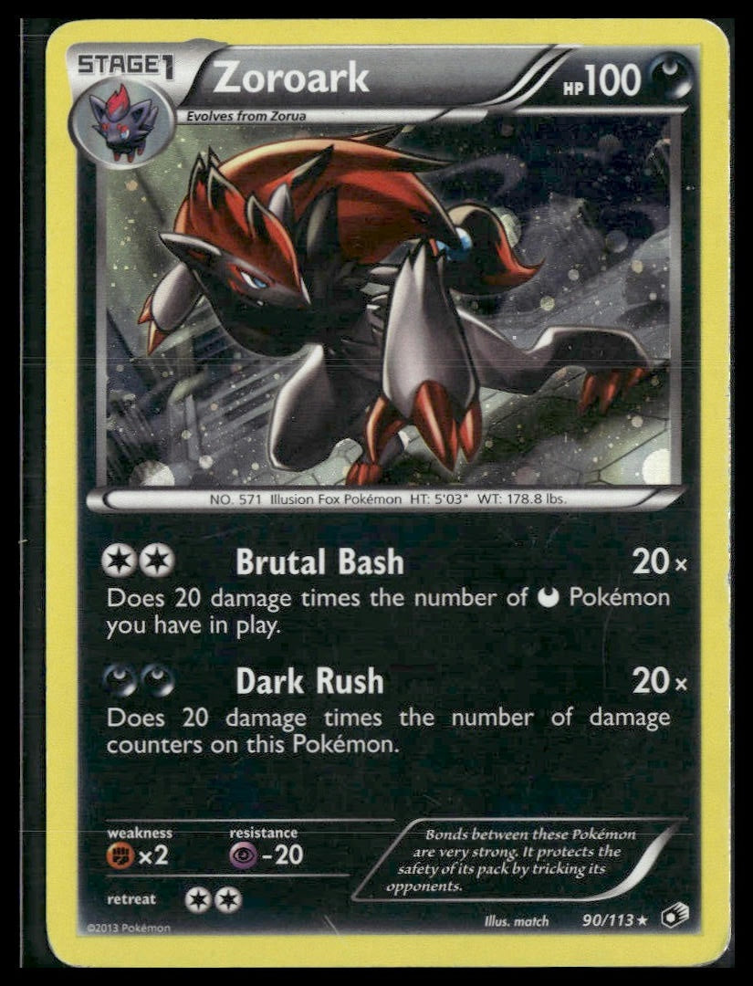 Zoroark #90/113 Cosmos Holo Legendary Treasures MP