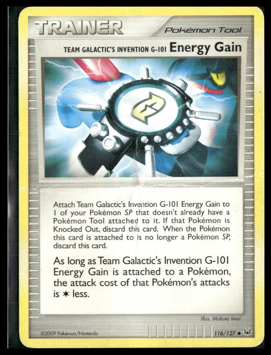 Team Galactic's Invention G-101 Energy Gain #116/127 Platinum HP