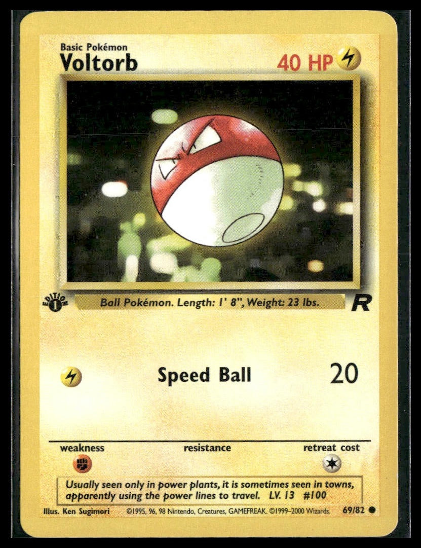 Voltorb #69/82 1st Edition Team Rocket LP