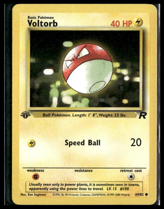 Voltorb #69/82 1st Edition Team Rocket LP