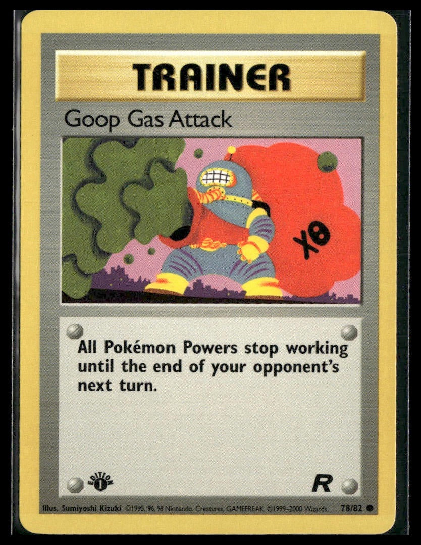Goop Gas Attack #78/82 1st Edition Team Rocket LP