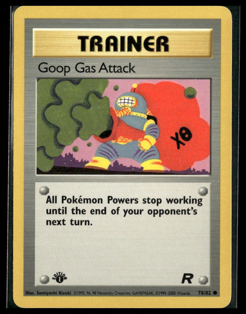 Goop Gas Attack #78/82 1st Edition Team Rocket LP